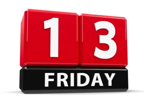 Cubes 13th Friday Stock Illustration