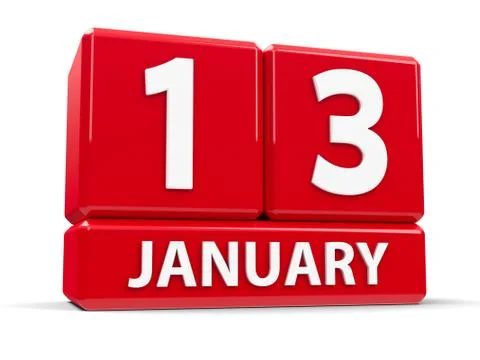 Cubes 13th January Stock Illustration