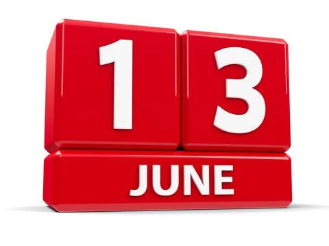 Cubes 13th June Stock Illustration