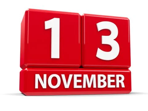 Cubes 13th November Illustrazione stock