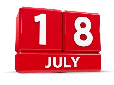 Cubes 18th July Stock Illustration