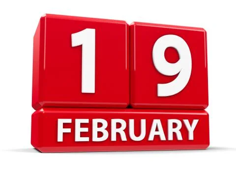 Cubes 19th February Illustrazione stock