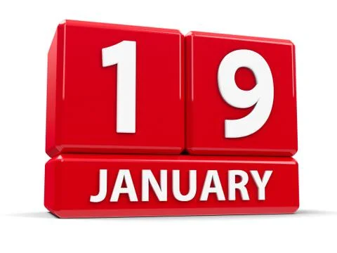 Cubes 19th January Stock Illustration