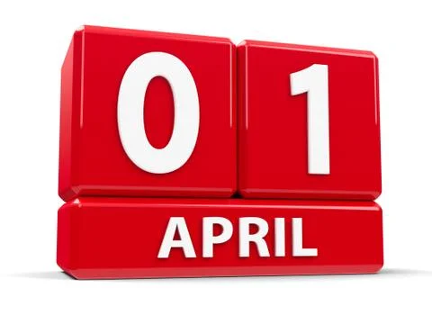 Cubes 1st April Illustrazione stock