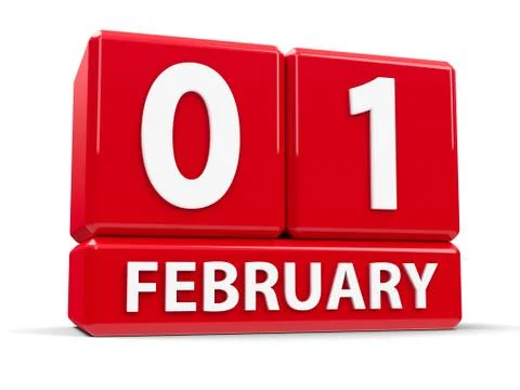 Cubes 1st February Stock Illustration