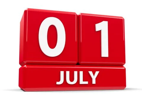 Cubes 1st July Illustrazione stock