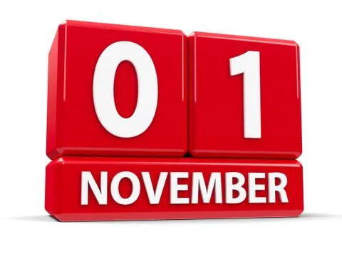 Cubes 1st November Illustrazione stock