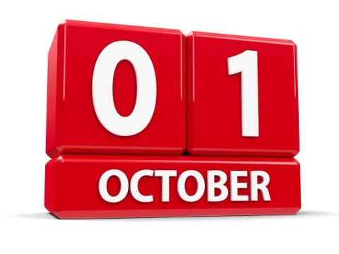 Cubes 1st October Stock Illustration