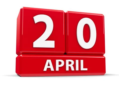 Cubes 20th April Stock Illustration