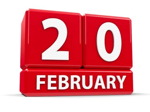 Cubes 20th February Stock Illustration