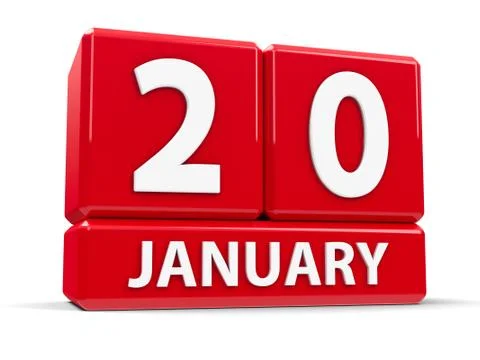 Cubes 20th January Stock Illustration