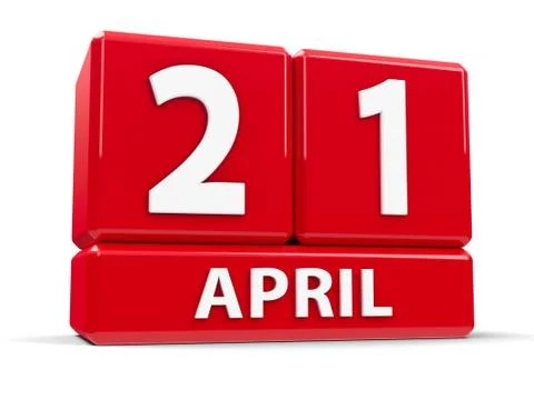 Cubes 21st April Stock Illustration