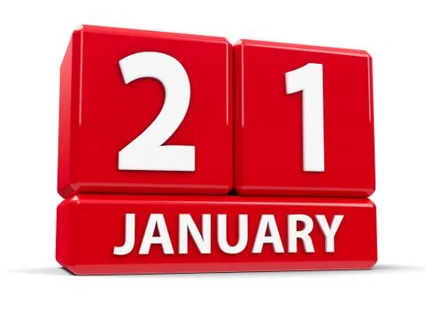 Cubes 21st January Illustrazione stock