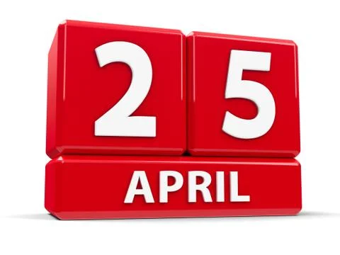 Cubes 25th April Stock Illustration
