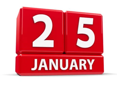 Cubes 25th January Stock Illustration