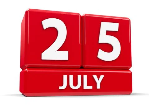 Cubes 25th July Stock Illustration