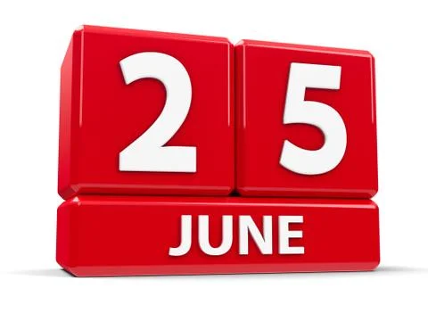 Cubes 25th June Stock Illustration