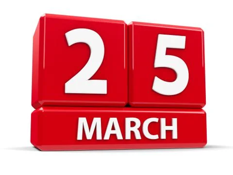 Cubes 25th March Illustrazione stock