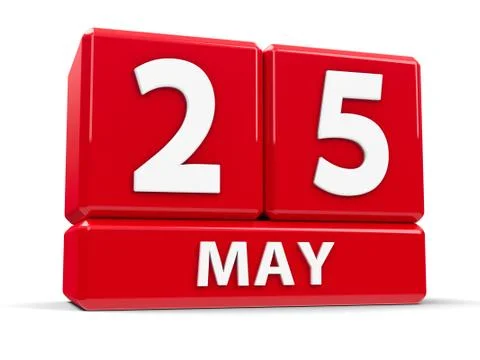 Cubes 25th May Stock Illustration