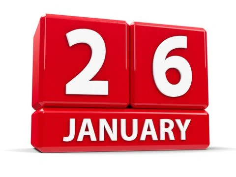 Cubes 26th January Stock Illustration