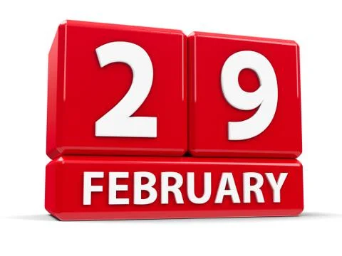 Cubes 29th February Stock Illustration
