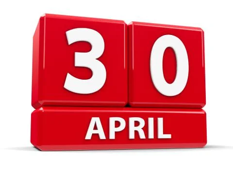 Cubes 30th April Stock Illustration