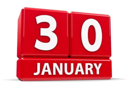 Cubes 30th January Stock Illustration