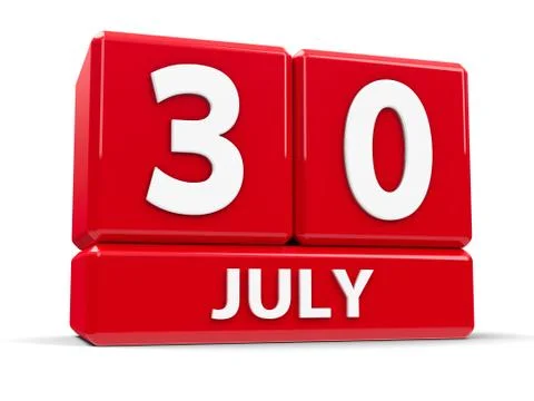 Cubes 30th July Illustrazione stock