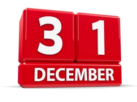Cubes 31st December Stock Illustration