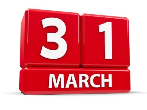 Cubes 31st March Stock Illustration