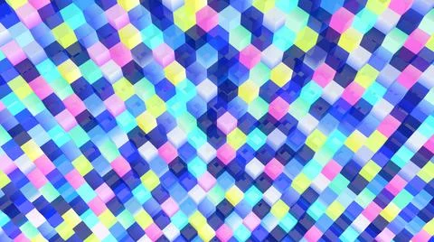Cubes 3d background. Geometric wallpaper. 3d blocks. Glass shapes. Stock-Illustration