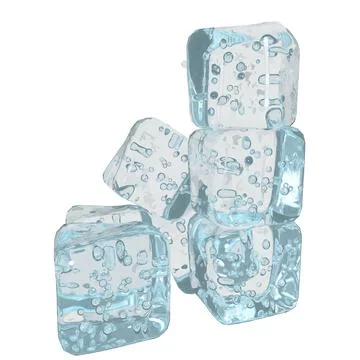 Cubes 3d made of ice Stock Illustration