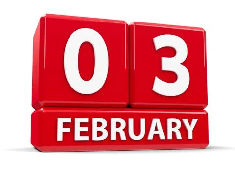 Cubes 3rd February Stock Illustration