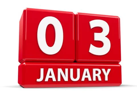 Cubes 3rd January Stock Illustration