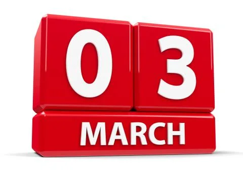 Cubes 3rd March Stock Illustration