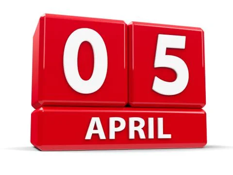 Cubes 5th April Stock Illustration