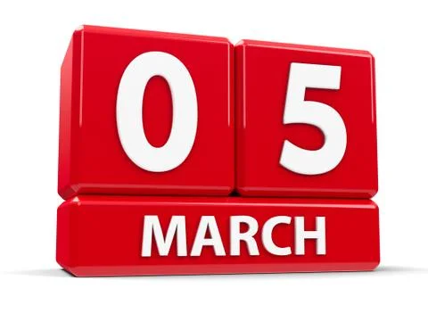 Cubes 5th March Stock Illustration