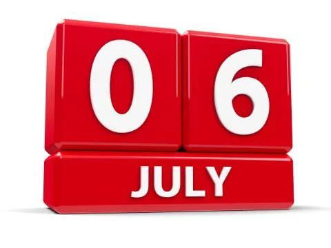 Cubes 6th July Illustrazione stock