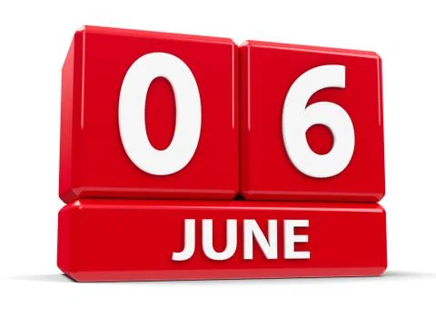 Cubes 6th June Stock Illustration