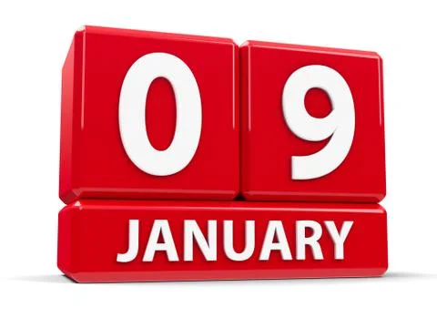 Cubes 9th January Stock Illustration