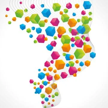 Cubes abstract background Stock Illustration
