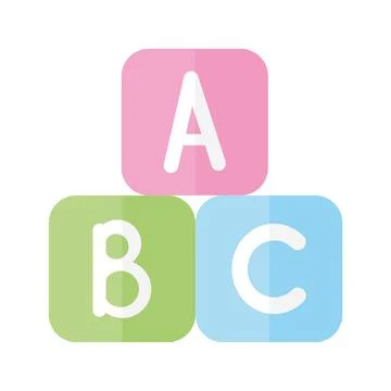 Cubes alphabet toy Stock Illustration