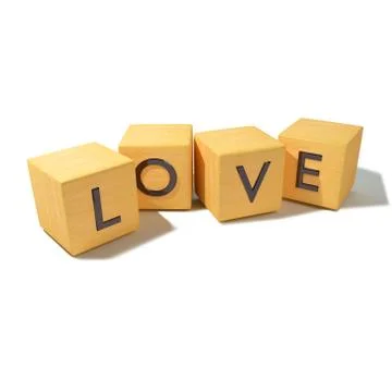 Cubes and dice with love Stock-Illustration