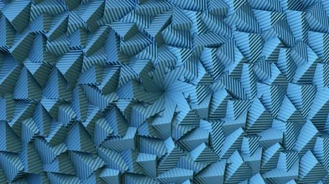 Cubes and lines cubism square three-dimensional background blue embossed wall 스톡 일러스트