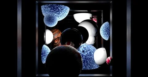 Cubes and spheres Stock Illustration