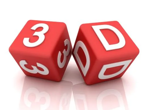 Cubes and text 3D Stock Illustration