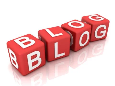 Cubes and text Blog Stock Illustration