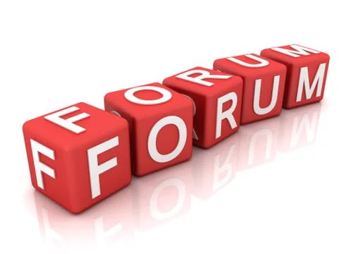 Cubes and text Forum Stock Illustration