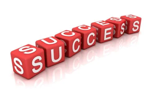 Cubes and text Success Stock Illustration
