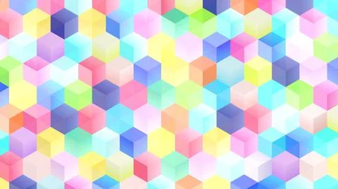 Cubes background. 3d abstract geometric square shapes. 3d blocks. Stock-Illustration